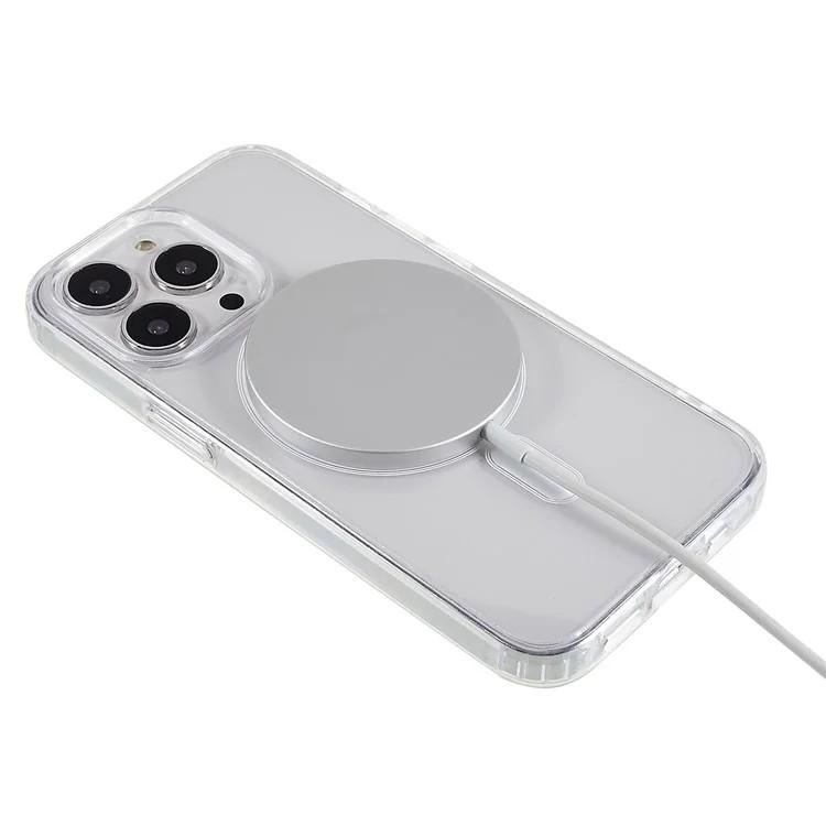 WANLONFENG LM Series For iPhone 13 Pro Clear Phone Case Compatible with MagSafe with Screen Film (Big Lens Hole)