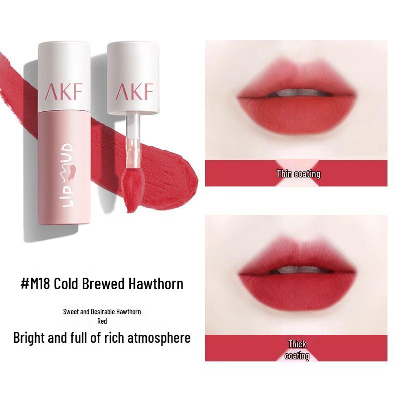 AKF Lippen-Mud: Erschwinglicher Studentenfreundlicher Lippenstift mit Weicher Matter Textur für Herbst/Winter