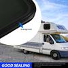 RV Fixed Window 500×350mm Black Aluminum Alloy Round Corner Glass With Fixing RIng For Trailer Camper