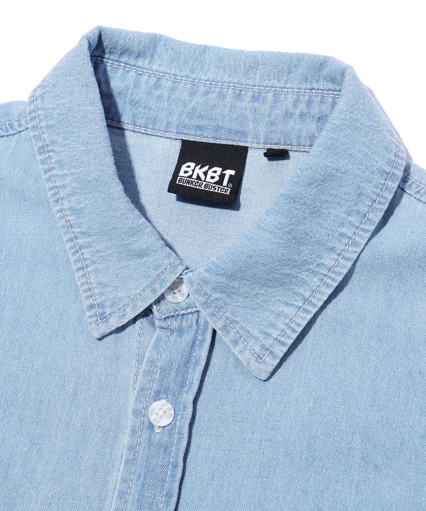 BUNKERBUSTER Admit Short Sleeve Denim Shirt Light Indigo (Mo2Yu313-062)