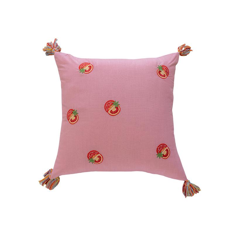 Simple Solid Color Pillow Sofa Living Room Pillow Bedside Office Pillow Case Core Cushion Waist Cushion