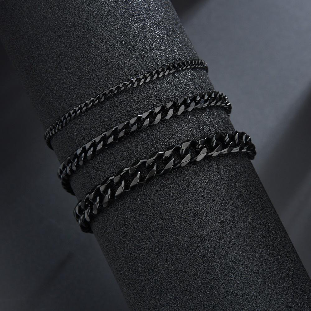 Europäisches Hip-Hop-Titan-Sechsseitiges Cuban-Link-Armband: Trendiger Retro Herrenschmuck aus Edelstahl