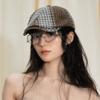 Forward Cap Newsboy Caps Y2k Painter Hat Fashion Plaid Berets  Girl