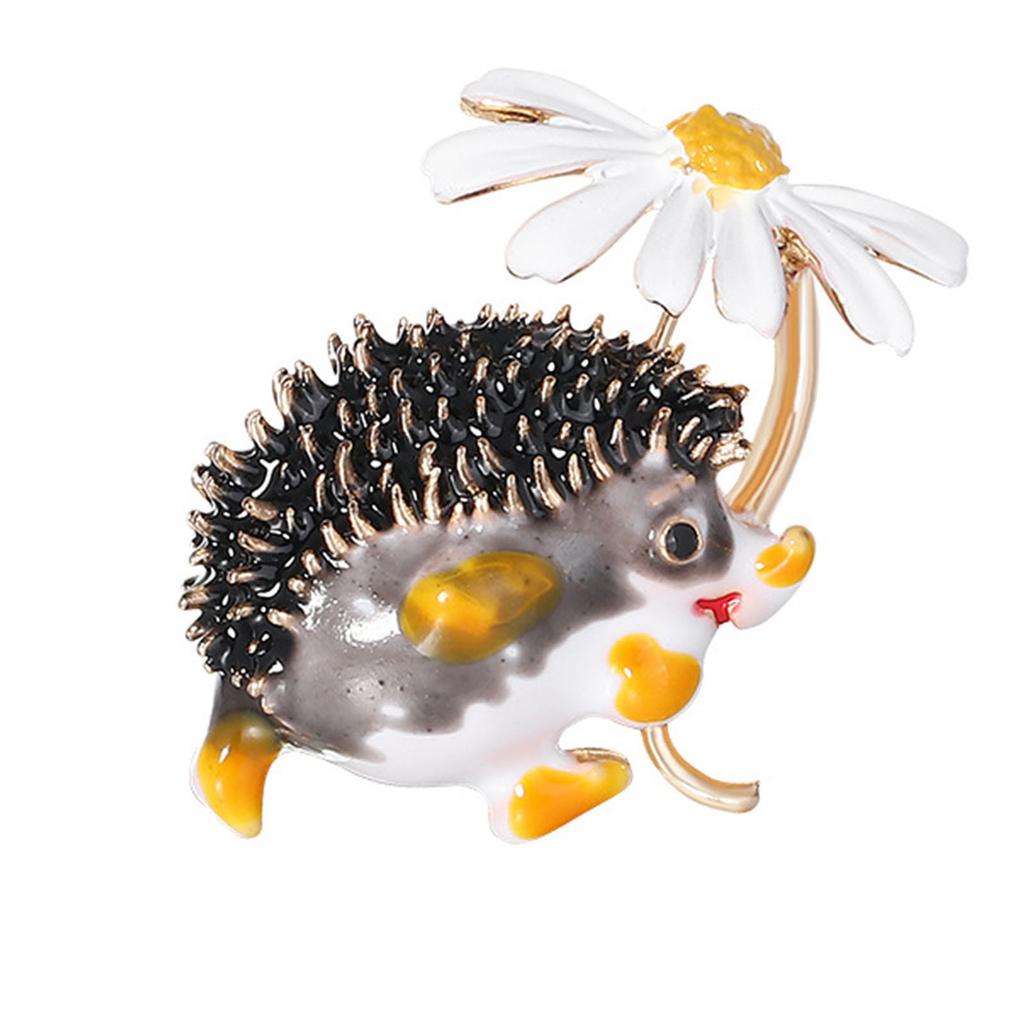 Creative Personality Wild Beautiful Hedgehog Flower Alloy Clothing Pin Brooch