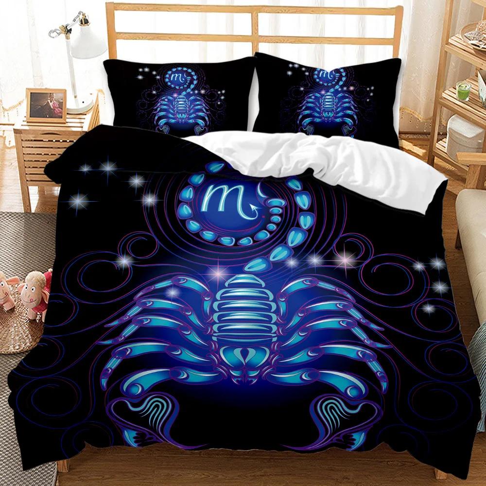 Comforter Constellation Leo Starry Sky Theme For Kids Teens Twin Bedding Set Double Queen King Size Polyester
