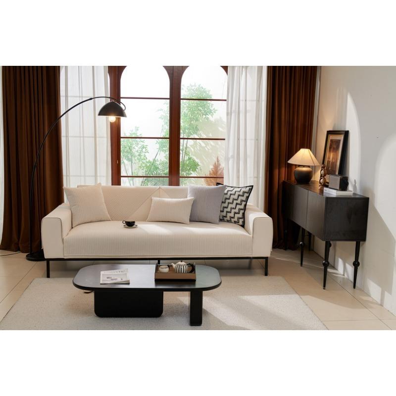 New High-end Light French Sofa Cushion, Universal Non-slip Sofa Cushion Cover for All Seasons, Light Luxury Sofa Cover Fabric