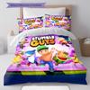 Stumble Guys Leap Bedding Quilt Set Quilt Cover Pillowcase Home Decoration Birthday Gift (1 * Duvet Cover + 2 * Pillowcase, Without Core)