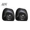 Fashionable Car Interior Styling 2PCS Headrest Cover with Scary Face Printing, Breathable Stretch Knitted Seasonal Comfort Seat Covers Dust