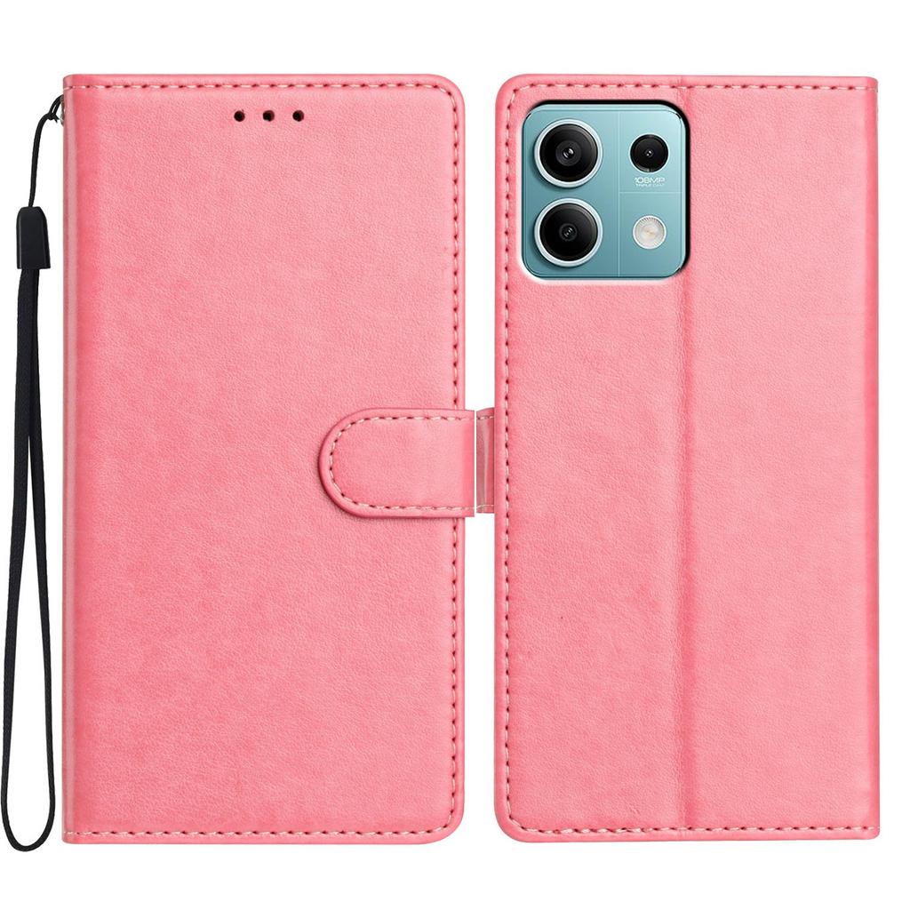 For Xiaomi Redmi Note 13 4G Leather Phone Case Wallet Stand Cover with Handy Strap