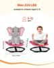 Kinder-Drehstuhl, Belastbarkeit 100 kg, Sensorischer Drehstuhl in Elefantenform, Sensorischer Spielsitz für autistische Kinder mit rutschfester Metallbasis, Kleinkind Sit &