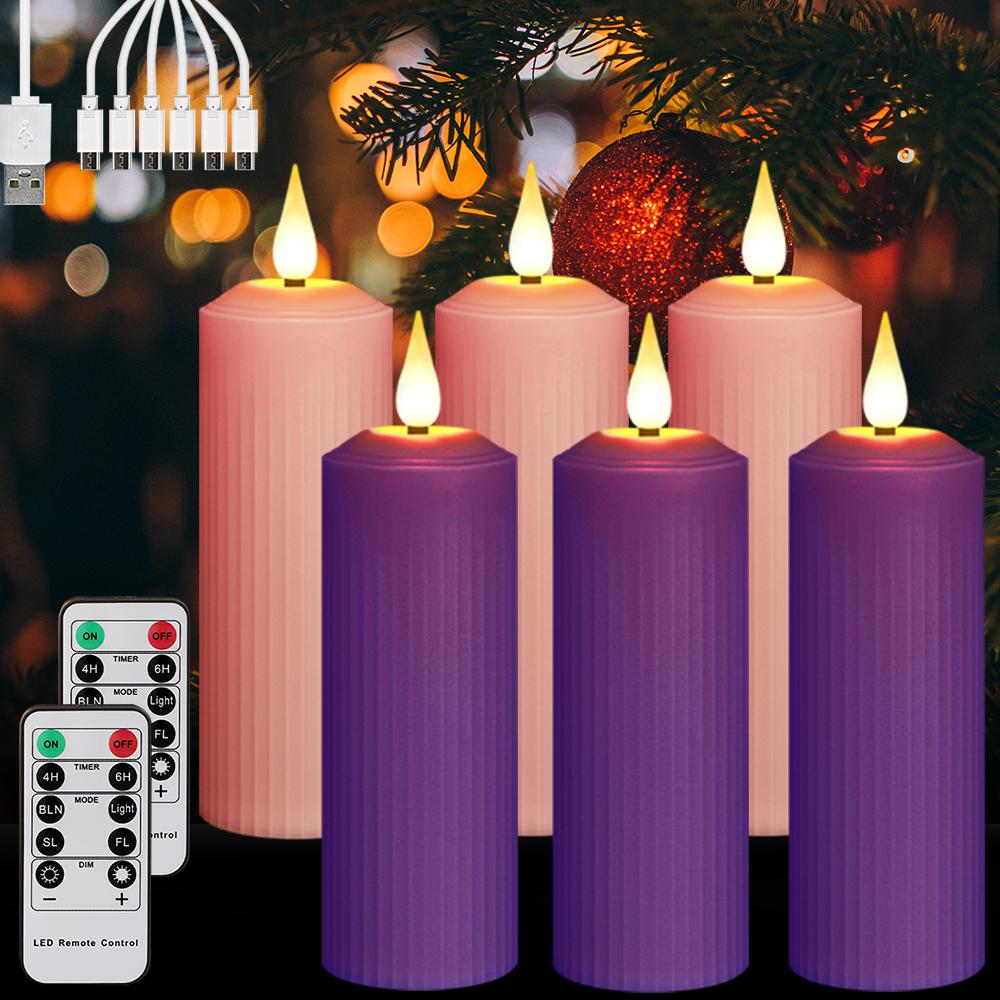 

Свечи перезаряжаемые через usb с мерцающим пламенем свадебные декоративные свечи с таймером и дистанционным управлением водонепроницаемые светодиодные свечи
