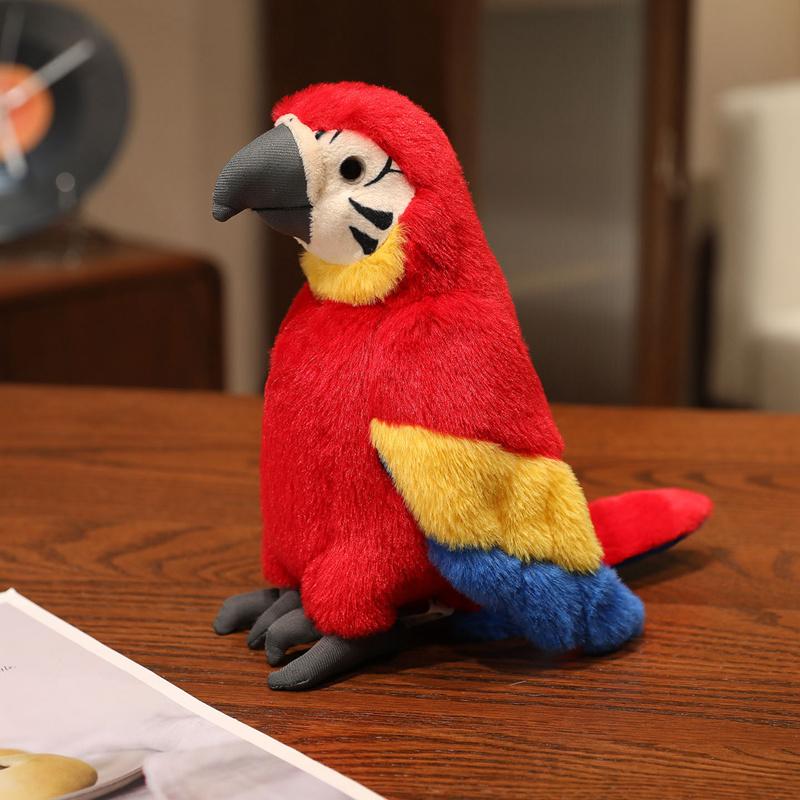 Simulation Animal Parrot Plush Toy Stuffed Soft Animal Pillow Fun Toys Home Decro Birthday Gifts