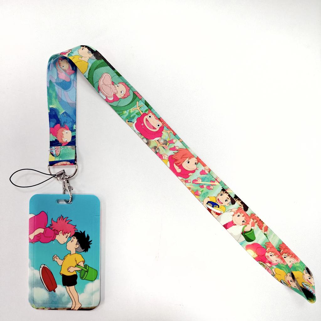 Anime Lanyards Keychain Animated Mobile Phone ID Card pass Hang Rope DIY Jewelry Accessories