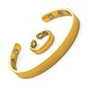 Magnetic Ancient Red Copper Brushed Opening Adjustable Bracelet Ring Spot Quick Delivery