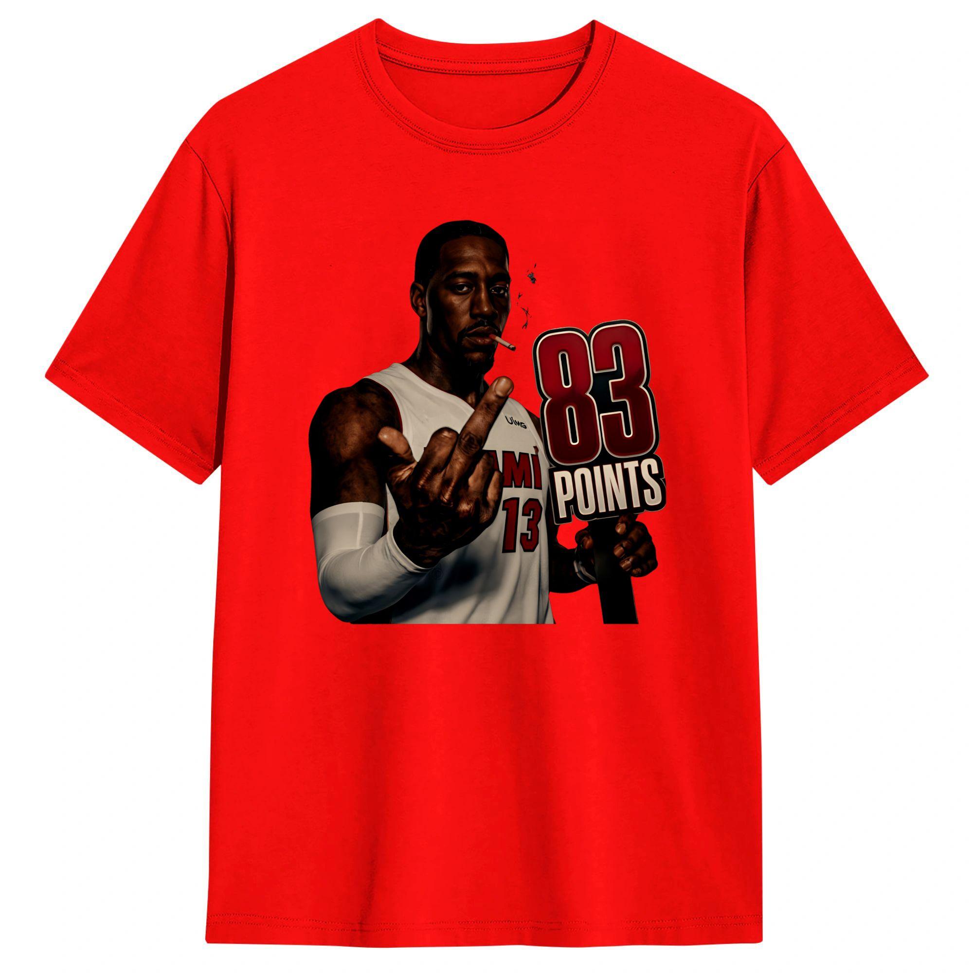 Bam Adebayo Poster TShirt Summer  100 Cotton TShirts For Unisex Harajuku Casual Tshirt Short Sleeve Classic Tops S