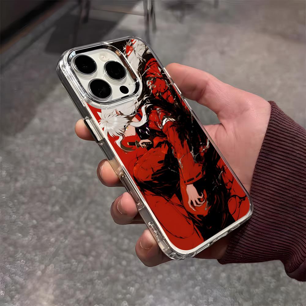 

Anime I-Inuyasha Phone Case For IPhone 17 Air 16 E 15 14 13 12 11 Plus Pro Max Electroplated Transparent Soft Shell iPhone 16 Pro
