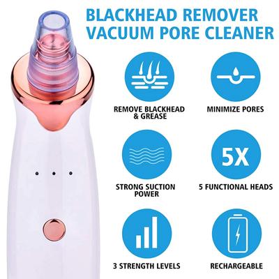 Blackhead Remover Blackhead Suction Equipment Electric Blackhead Suction Pore Cleaner Beauty Equipment White