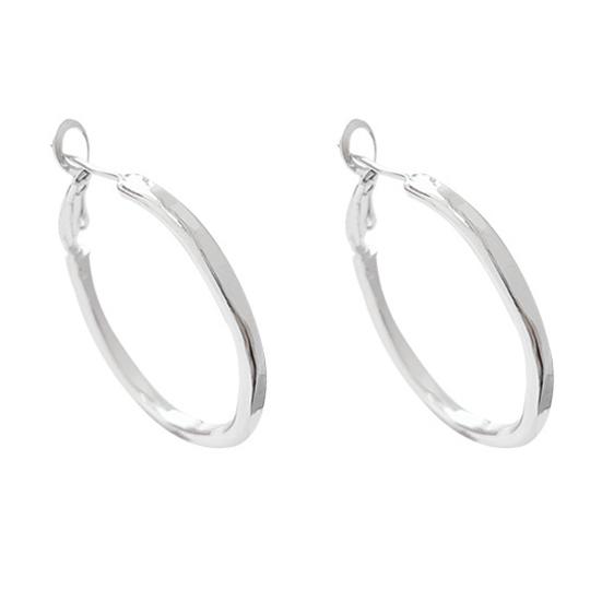 1 Pair Women Earrings Irregular Round Design Lightweight Shiny Circle