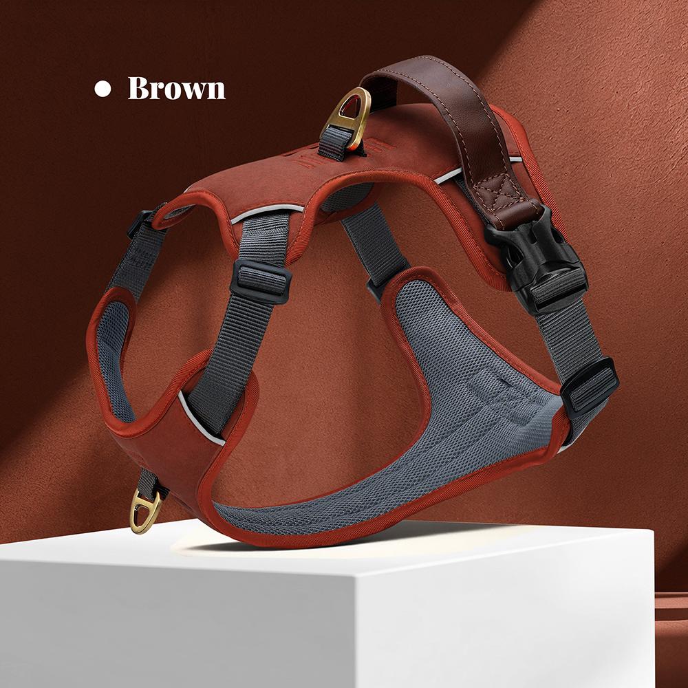 Durable Dog Harness Breathable Nylon Pet Dog Harnesses Vest with Control Handle Adjustable for Medium Large Dogs No Pull Vests