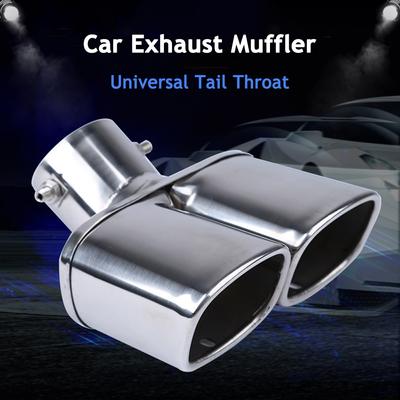 Car Exhaust Muffler Universal Stainless Steel Tail Throat Double Exhaust Pipe Interface 6.3CM Exhaust Systems Car Accessories