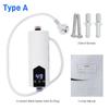 5500W IPX4 Heater Touch Control Instant Electric Water Heating Shower Set Mini LCD Digital Display Kitchen Bathroom Tankless Hot Water Faucet