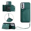 For Oppo Reno12 5G (Global) Case Card Holder Kickstand Skin-Touch Phone Cover with Wrist Strap