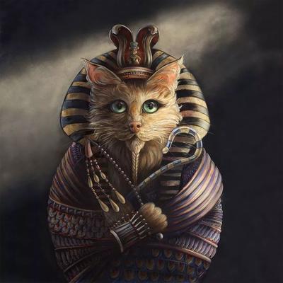5D DIY Diamond Painting Cat Cosplay Egyptian Pharaoh Embroidery Cross Stitch