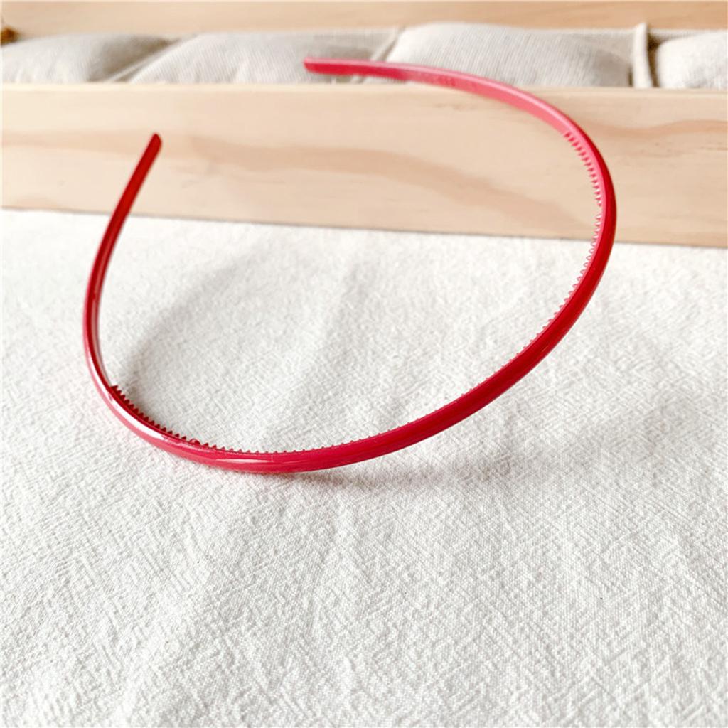 Bright Color Hairband Women Plastic Solid Color Thin Edge Toothed Non-slip Hair Hoop Headbands Girls Hair Accessories