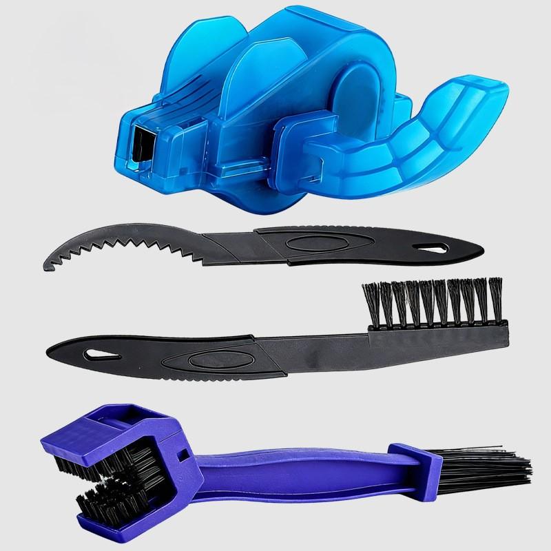 Bike Chain Cleaning Kit 1/2/3/4Pcs Scratch-free Bristle Brushes Scrapers for Bicycle Chain Deep Cleaning