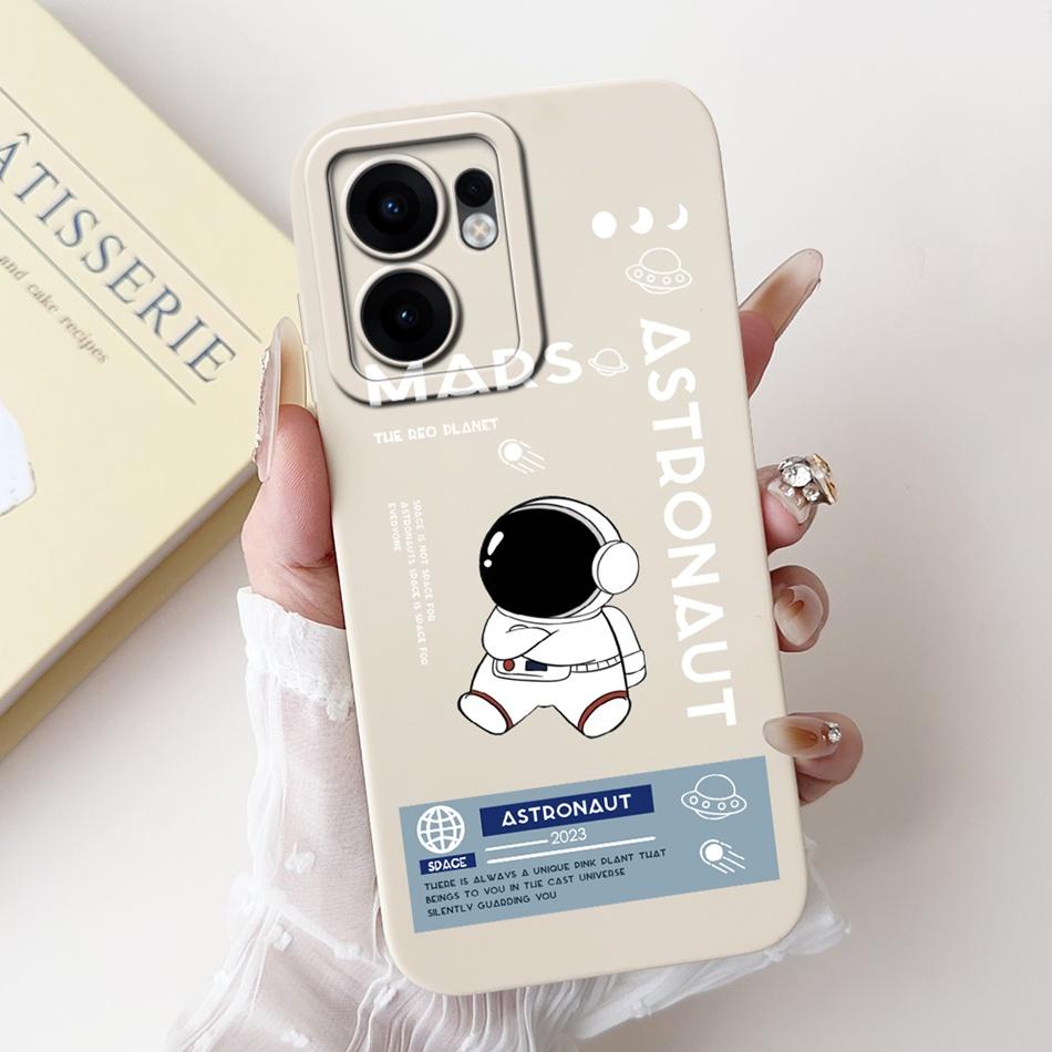 For OPPO Reno13 F 4G 5G Reno13 Pro Cute Cartoon Astronaut Cat Phone Case Reno 13F 13 13Pro Soft Silicone Shockproof Cases