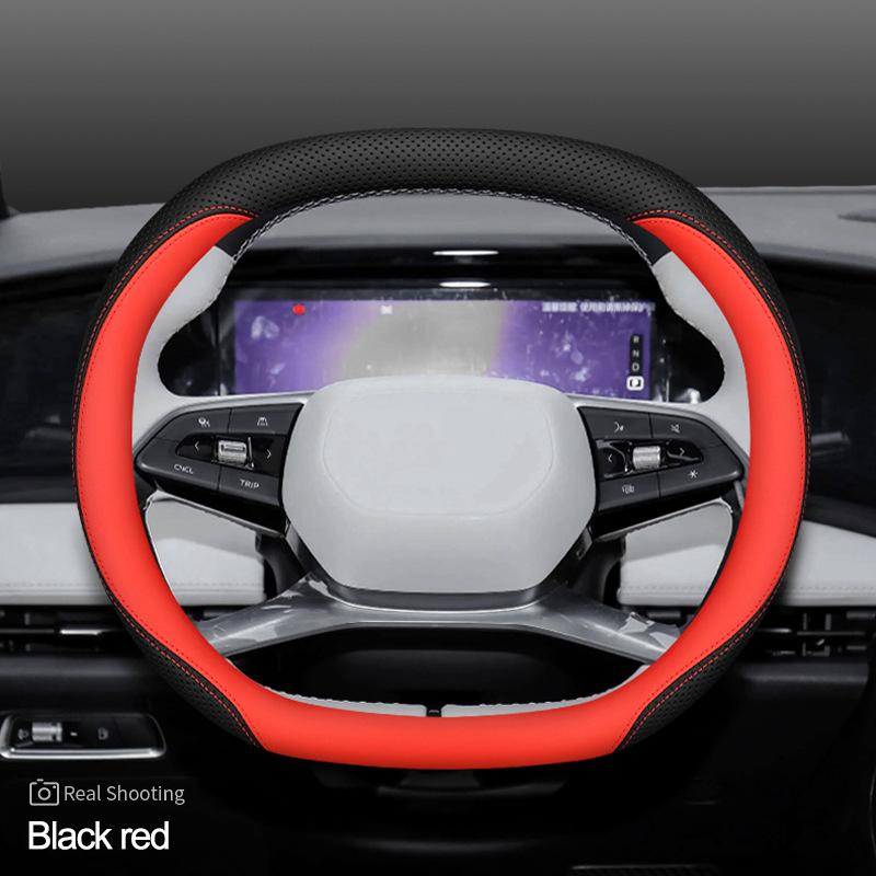 Cubierta de Volante de Coche de Cuero Trenzado Tipo D Doble para Geely Galaxy L7 Boyue L COOL 2026 2026 Soporte Protector