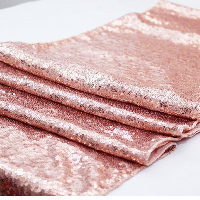 12 "x 108" Glitter Pailletten Tisch Läufer Tuch Hochzeit Läufer Rose Gold Silber Sparkly