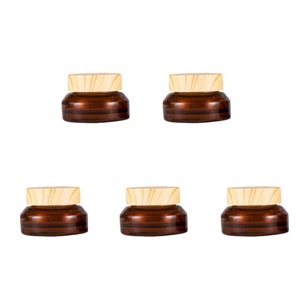 5Pcs Refillable Cream Containers 15G Travel Jars with Lids for Lotion Makeup Body Butter Nail Tips Beads Glitter Gems