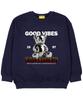 UNION GARMENTS Good Vibe Garments French Terry Oversized Sweatshirt Navy