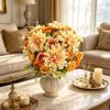 Artificial Rose Flowers Wedding Home Room Table Decora Bridal Bouquets Garden Fake Silk Dahlia Hydrangeas Vase Outdoor Diy Gifts