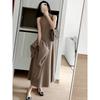 Autumn and winter two-piece suit versatile and thin dress age-reducing knitted cardigan medium and long skirt sweater women