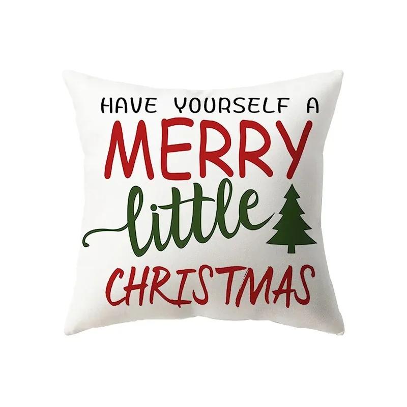 Christmas Theme Decorative Printed Pattern Cushion Cover Home Decoration Living Room Sofa Pillow X