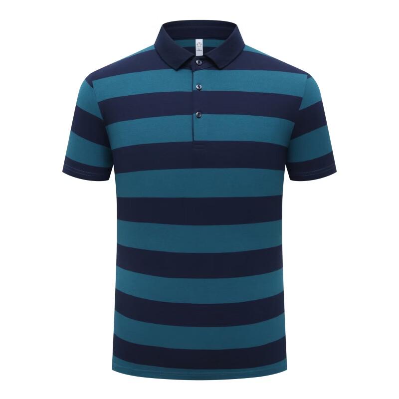 WRPCE Men s Striped Short Sleeve Polo Shirt 2XL
