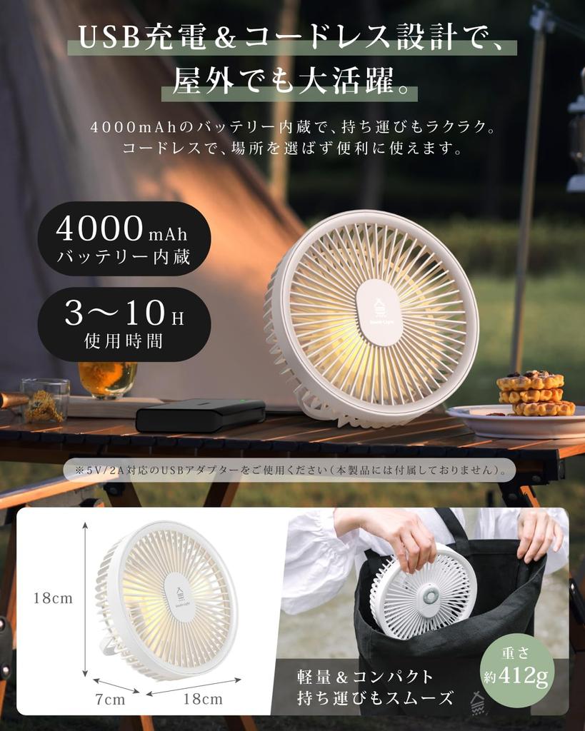 Rokuetsu Fan with DC Motor Arrival Tabletop Hanging Airflow Powerful Quiet Magnetic Remote LED USB Perfect for Fan Circulator Wall-Mounted [New &