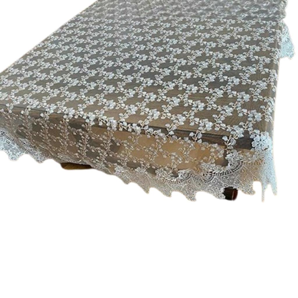 Vivienne Rose Tefleur Series Lace Embroidered Table Center White WK2348N2 Runner/Table (143cm Round, & Pink)