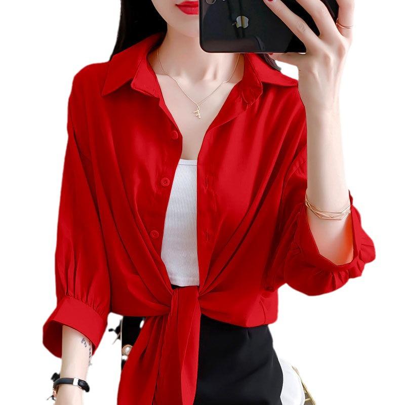 2023 Summer Chiffon Sunscreen Shawl Cardigan Women's Top Cover-up