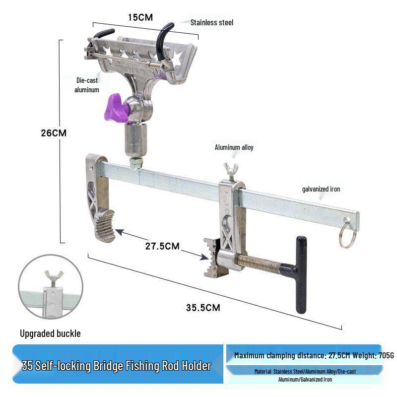 Multi-Functional Fishing Rod Holder for Ice, Boat, and Raft Fishing