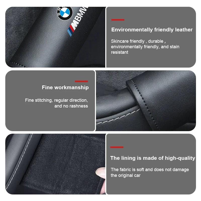 New Car Door Handle Cover Armrest Protector Non-slip Leather Case For BMW X3 X5 M5 M3 E46 E90 E60 F10 E39 F30 E36 G30 E87 E