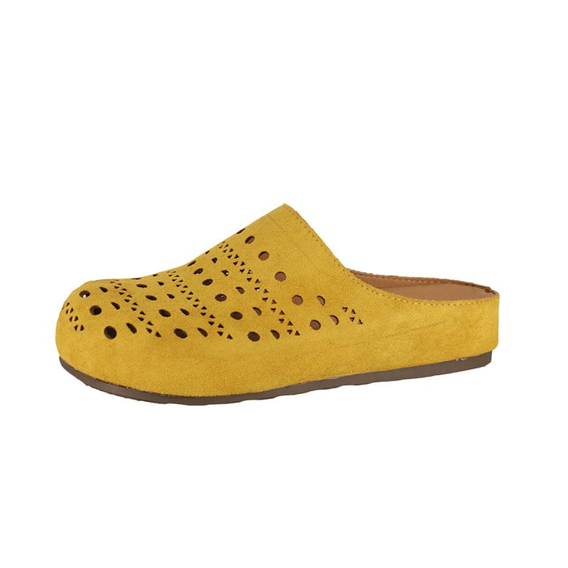 Fashion Aphixta Pink Hollow Slides Rubber Sole Woman Slippers Round Toe Flip Flops Red Flat With Beach Shoes Outside Sandals Half Slide