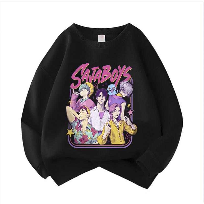 Mikina s kapucí pro děti s kulatým výstřihem Film Unisex Mikiny Manga Dětská Kpop Mikina Dětská Mikina Roztomilá Mikina s tygrem pro kluky a holky