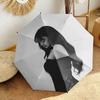 1pc Musician Ayliva Umbrella Portable Folding Umbrella Iron Frame Hole Bone Structure Outdoor Home Umbrella