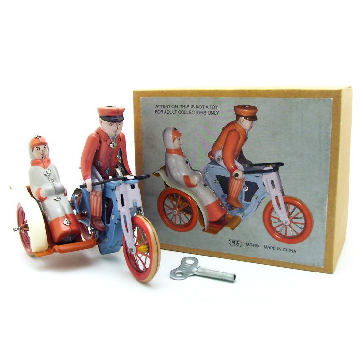 Retro MS458 Human-Powered Tricycle Toy - Personalized Tinplate Craft Gift