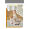 Women Ankle Rain Boots Lace Up Canvas Style Waterproof PVC Rubber Wellies Non Slip Casual Short Rain Shoes