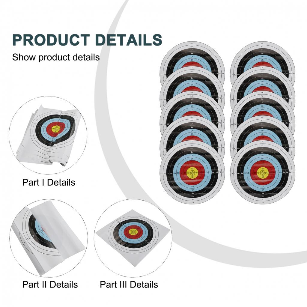 For Arrow Bow Practice Paper Targets 10Pcs 40x40cm Accurate Shots