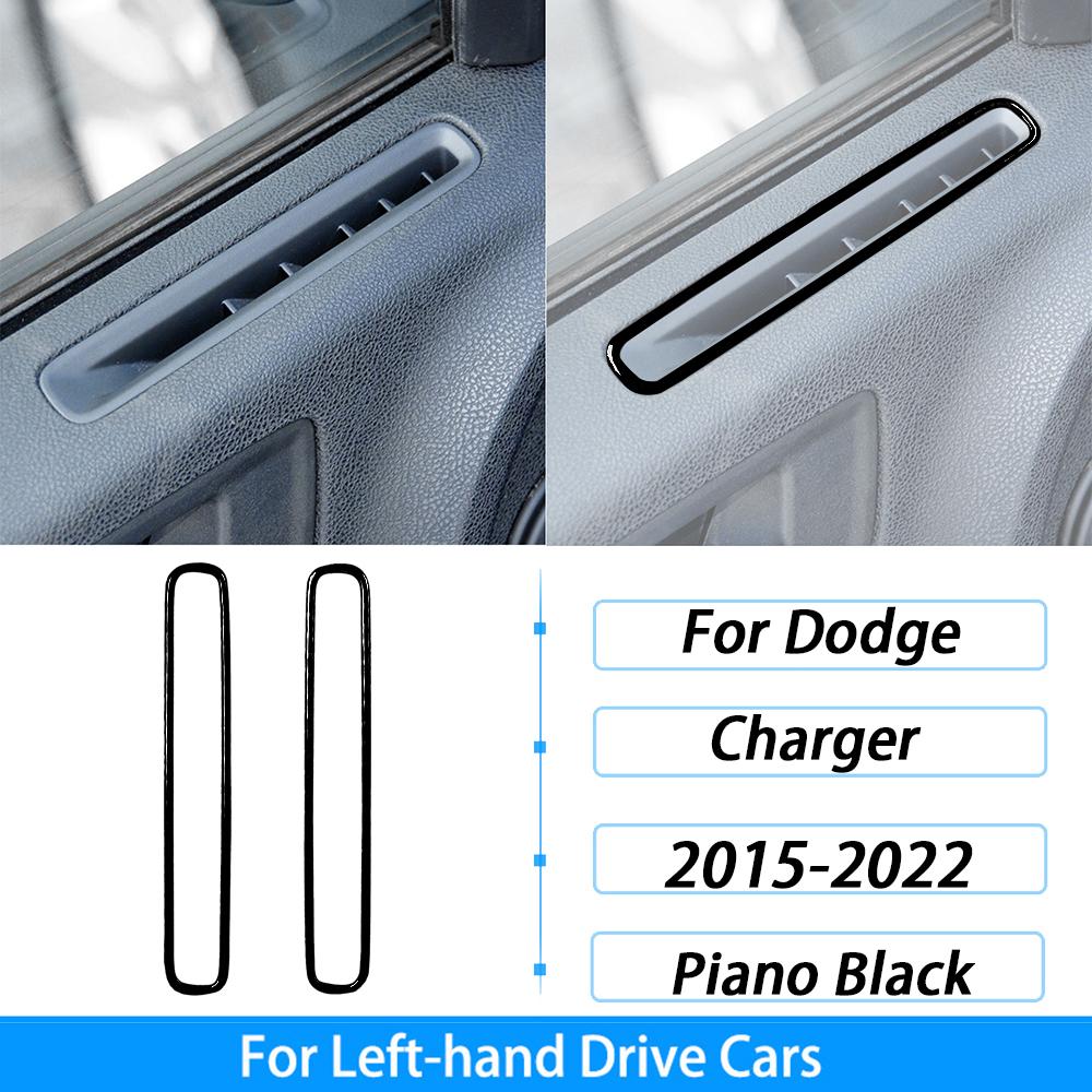 For Dodge Charger 2015-2022 Piano Black Central Control Radio CD AC Panel Trim Cover Car Interior Decoration Accessories Sticker